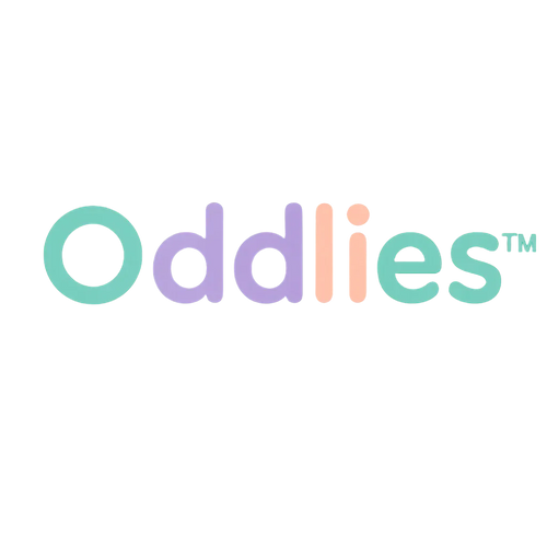 Colorful 'Oddlies' logo on a white background